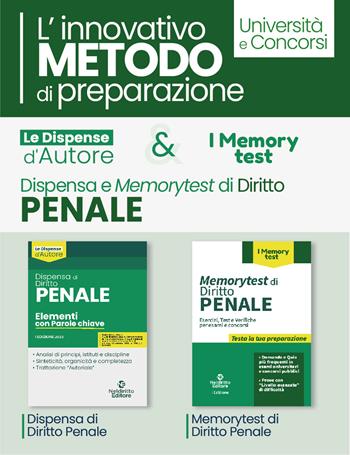 Kit dispensa di diritto penale + Memory test di penale  - Libro Neldiritto Editore 2023 | Libraccio.it
