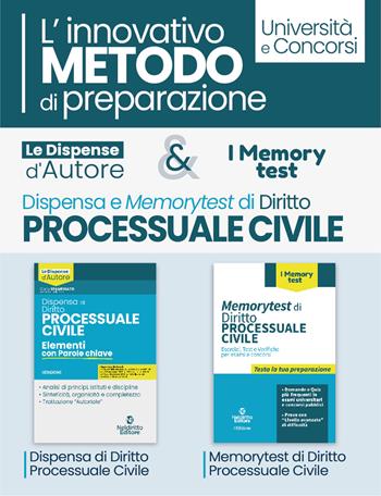 Kit dispensa d'autore: Diritto processuale civile-Memorytest di diritto processuale civile. L'innovativo metodo di preparazione. Nuova ediz. - Carlo Spampinato - Libro Neldiritto Editore 2023 | Libraccio.it