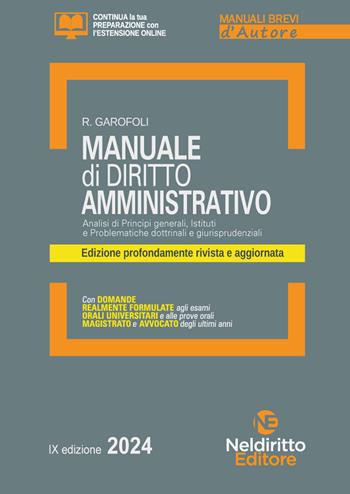 Manuale breve di diritto amministrativo 2024. Nuova ediz.  - Libro Neldiritto Editore 2023 | Libraccio.it