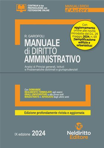 Manuale breve di diritto amministrativo 2024. Nuova ediz.  - Libro Neldiritto Editore 2023 | Libraccio.it