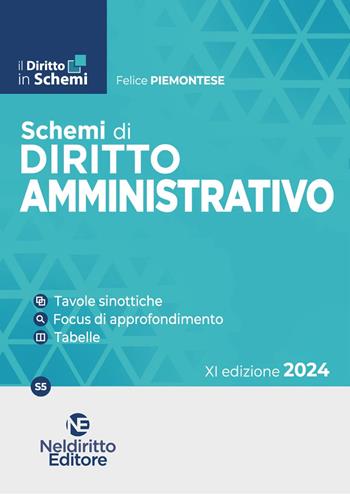 Schemi di diritto amministrativo 2024 - Felice Piemontese - Libro Neldiritto Editore 2024, Il diritto in schemi | Libraccio.it