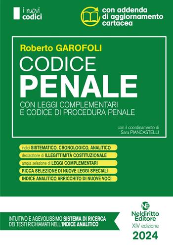 Codice normativo di diritto penale. Concorso in magistratura (2024)  - Libro Neldiritto Editore 2023, I nuovi codici | Libraccio.it