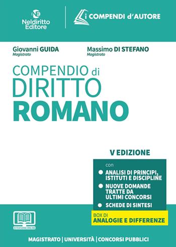 Compendio di diritto romano 2024 - Giovanni Guida, Massimo Di Stefano - Libro Neldiritto Editore 2024 | Libraccio.it