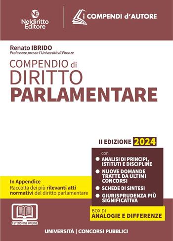Compendio di diritto parlamentare - Renato Ibrido - Libro Neldiritto Editore 2024 | Libraccio.it