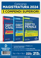 Kit 3 compendi superiori di Civile, Penale e Amministrativo 2024. Per il concorso in magistratura e i concorsi superiori