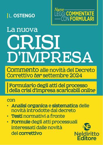 La nuova crisi di impresa. Commento alle novità del nuovo Decreto Correttivo ter settembre 2024, con formulario degli atti del processo della crisi di impresa. Nuova ediz.  - Libro Neldiritto Editore 2024 | Libraccio.it