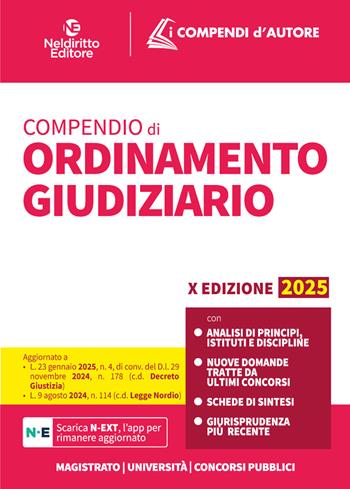 Compendio di ordinamento giudiziario 2025 - Simone Petralia - Libro Neldiritto Editore 2025 | Libraccio.it