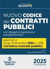 Nuovo Codice dei contratti pubblici 2025 Plus. Aggiornato al D. Lgs. 31 dicembre 2024, n. 209 (Decreto Correttivo Contratti pubblici)