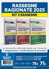 Kit 3 rassegne di Civile, Penale e Amministrativo 2025 per il concorso in magistratura e i concorsi superiori