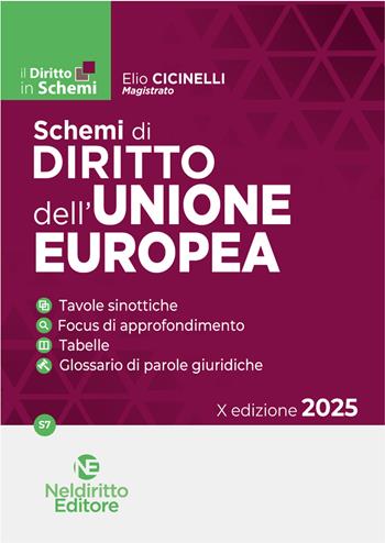 Schemi di diritto dell'Unione Europea. Nuova ediz. - Elio Cicinelli - Libro Neldiritto Editore 2025 | Libraccio.it