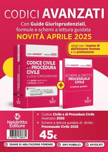 Codice civile e di procedura civile avanzato, con guide applicative, formule e schemi a lettura guidata 2025 per l'esame di avvocato e per la professione. Nuova ediz. - Roberto Garofoli - Libro Neldiritto Editore 2025 | Libraccio.it