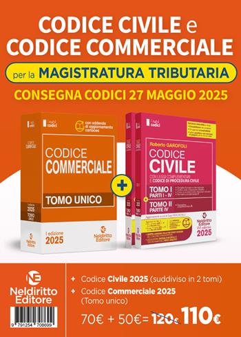 Kit Codice di Diritto Civile e diritto Commerciale per il concorso in Magistratura tributaria - Roberto Garofoli - Libro Neldiritto Editore 2025 | Libraccio.it