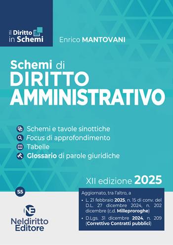 Schemi di diritto amministrativo 2025 - Felice Piemontese - Libro Neldiritto Editore 2025, Il diritto in schemi | Libraccio.it