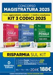 Kit 3 codici normativi civile, penale e amministrativo 2025 per il concorso in Magistratura. Nuova ediz.