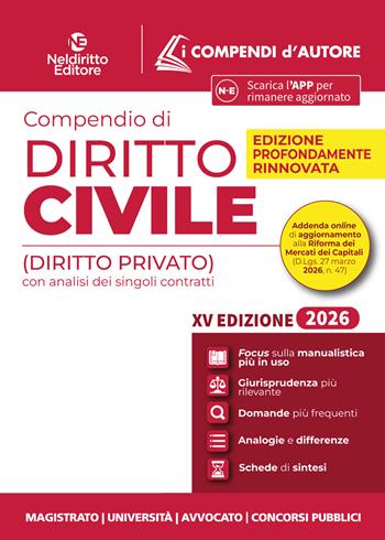 Compendio di diritto civile 2026  - Libro Neldiritto Editore 2026 | Libraccio.it