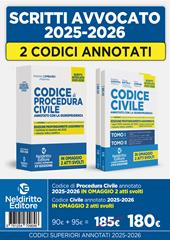 Kit codice civile e codice di procedura civile annotato con la giurisprudenza per l'esame di avvocato 2025-2026