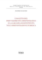 L'oggetto del provvedimento amministrativo e la garanzia di effettività nell'amministrazione pubblica