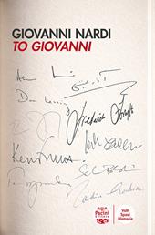 To Giovanni. Firme e dediche: piccole soste di un flâneur della cultura nei meandri della letteratura di lingua inglese contemporanea