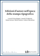 Edizioni d'autore nell'epoca della stampa tipografica
