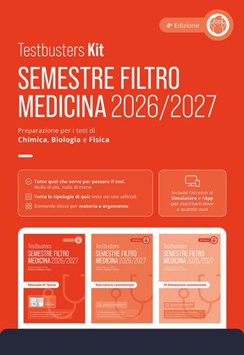 Testbusters. Kit semestre filtro 2026/2027.  - Libro Testbusters 2026 | Libraccio.it