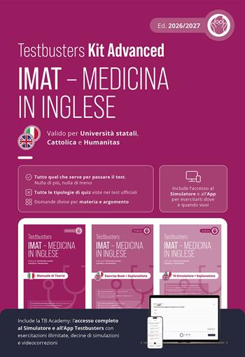 Testbusters. IMAT. Medicina in inglese. Kit advanced. Con simulatore e app  - Libro Testbusters 2026 | Libraccio.it