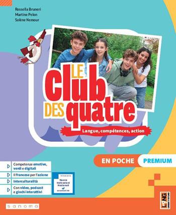 Le club des quatre. Langue, compétences, action. En poche. Premium. Avec Spécial examen, Le club de grammaire Per la Scuola media. - Rossella Bruneri, Martine Pelon, Solène Nemour - Libro Lang 2026 | Libraccio.it