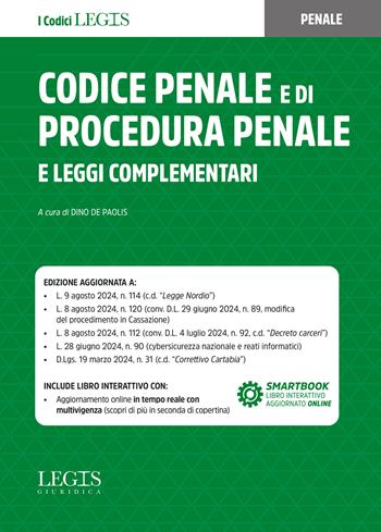 Codice penale e di procedura penale e leggi complementari  - Libro Legislazione Tecnica 2024 | Libraccio.it
