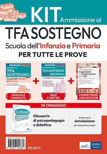 Kit di base specializzazione sostegno didattico scuola infanzia e primaria. Eserciziari + manuale + Software + Glossario. Con software di simulazione  - Libro Edises professioni & concorsi 2024 | Libraccio.it