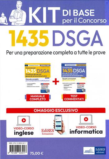 Kit di base per il concorso 1435 DSGA - Giuseppe Mariani, Rosa Angela Proserpio - Libro Edises professioni & concorsi 2025 | Libraccio.it