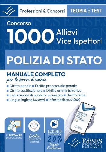 Concorso per 1000 allievi Vice Ispettore Polizia di Stato. Manuale completo per le prove d'esame. e assistente virtuale  - Libro Edises professioni & concorsi 2026, Professioni & concorsi | Libraccio.it