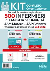 Concorso 500 infermieri di famiglia o comunità ASM Matera – ASP Potenza. Kit completo. Con Legislazione sanitaria regionale. Con software di simulazione per infinite esercitazioni. Con video-corso di organizzazione del servizio sanitario e video-lezioni di procedure infermieristiche