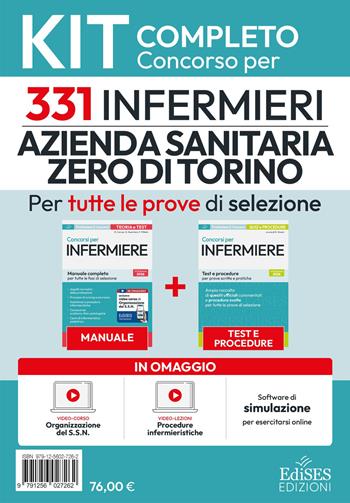 Concorso 331 infermieri Azienda sanitaria zero di Torino: kit completo  - Libro Edises professioni & concorsi 2026, Professioni & concorsi | Libraccio.it
