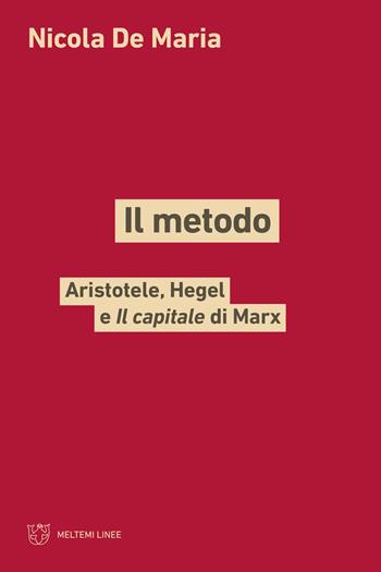 Il metodo. Aristotele, Hegel e Il capitale di Marx - Nicola De Maria - Libro Meltemi 2026, Linee | Libraccio.it