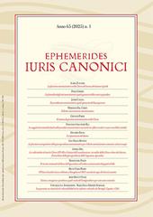 Ephemerides Iuris canonici (2025). Vol. 1