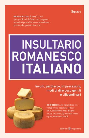 Insultario romanesco-italiano. Insulti, parolacce, imprecazioni, modi di dire poco gentili e vilipendi vari - Sgravo - Libro Editoriale Programma 2025 | Libraccio.it