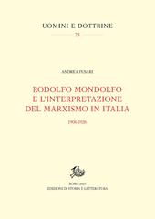 Rodolfo Mondolfo e l’interpretazione del marxismo in Italia (1906-1926)