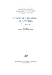 Consulte e relazioni al governo (1773-1774)