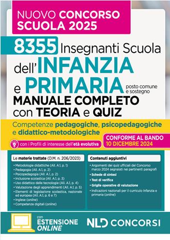Manuale infanzia e primaria con teoria e test di verifica per il nuovo concorso scuola Infanzia e primaria 2025. Nuova ediz.  - Libro Nld Concorsi 2024 | Libraccio.it