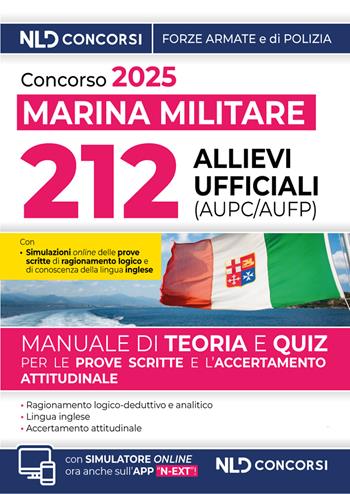 Concorso 212 allievi ufficiali Marina Militare.  - Libro Nld Concorsi 2025 | Libraccio.it