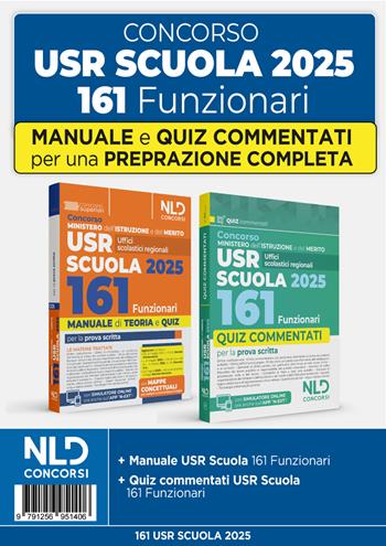Kit concorso 161 USR Ministero dell'istruzione con manuale + quiz commentati 2025.  - Libro Nld Concorsi 2025 | Libraccio.it