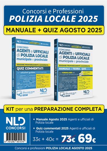 Kit concorsi polizia locale. Manuale + quiz commentati per la preparazione al concorso  - Libro Nld Concorsi 2025 | Libraccio.it