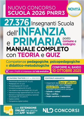 Concorso scuola PNRR3. Manuale infanzia e primaria con teoria e test di verifica per il concorso scuola Infanzia e Primaria 2025-2026  - Libro Nld Concorsi 2025 | Libraccio.it