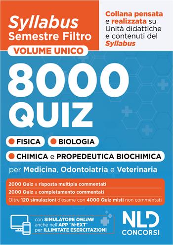 Syllabus semestre filtro medicina 2025. 8000 Quiz commentati e simulazioni per allenarti a superare la prova d'ingresso al corso di laurea in Medicina.  - Libro Nld Concorsi 2025 | Libraccio.it