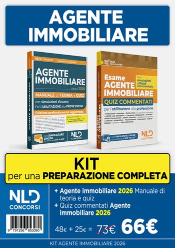 Agente immobiliare 2026. Kit con manuale di teoria e quiz ufficiali commentati per l'abilitazione alla professione. Nuova ediz.  - Libro Nld Concorsi 2026 | Libraccio.it
