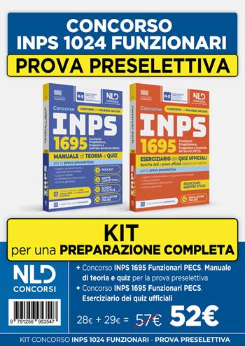 Kit concorso INPS 1695 Funzionari PECS. Manuale di teoria + Eserciziario per la prova preselettiva 2026  - Libro Nld Concorsi 2026 | Libraccio.it