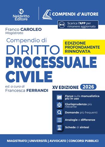 Compendio di procedura civile 2026 - Franco Caroleo - Libro Neldiritto Editore 2026 | Libraccio.it