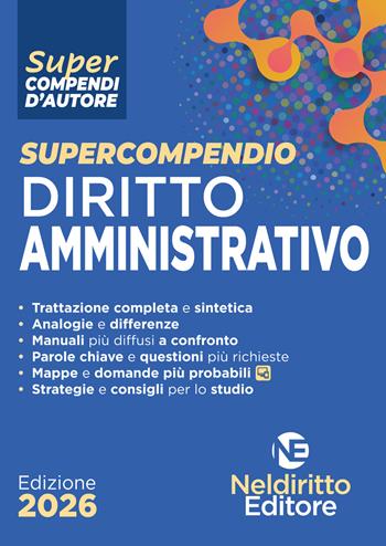 Supercompendio di diritto amministrativo 2026  - Libro Neldiritto Editore 2026, Supercompendi | Libraccio.it