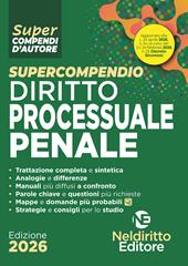Supercompendio di diritto processuale penale 2026 aggiornato al DL Sicurezza (aprile 2026)