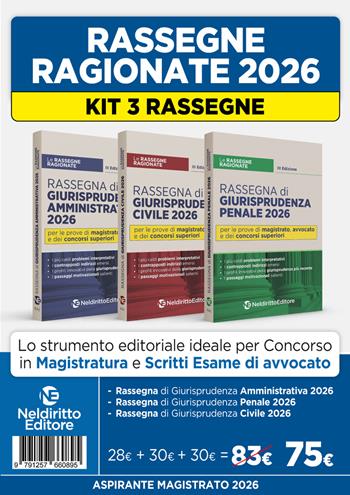 Kit 3 rassegne di Civile, Penale e Amministrativo 2026 per il concorso in Magistratura e i concorsi superiori - A. Ripepi - Libro Neldiritto Editore 2026 | Libraccio.it
