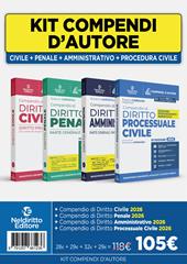 Kit Compendi d'autore 2026: Civile + Penale + Amministrativo + Procedura civile